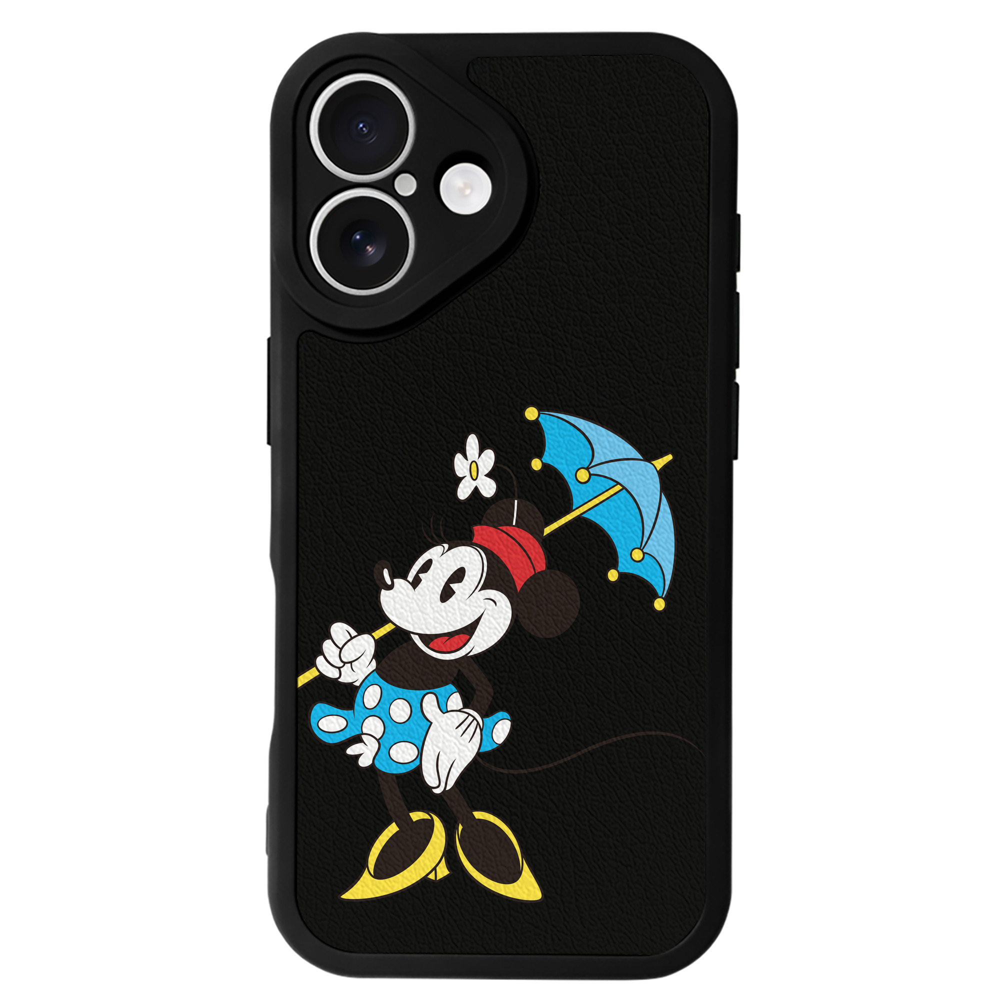 （画像用） ミッキーマウス Mickey Mouse 【iPhone 16シリーズ対応】シリコンスマホケース（レザー調） 材質：シリコン